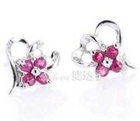 璀璨綻放，平價(jià)奢華——天然紅寶石與水晶耳飾100元混批